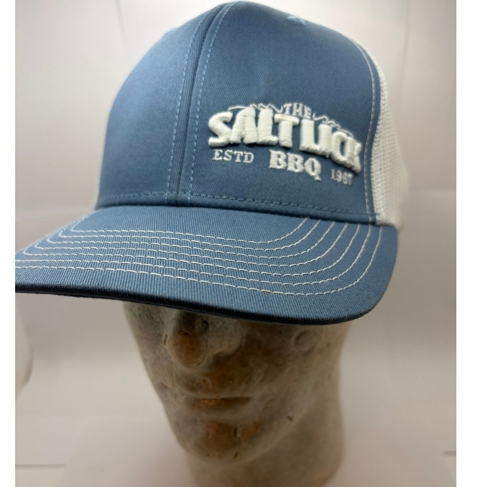 GameGuard The Salt Lick BBQ Trucker Hat Slate Blue White Mesh Snapback 5115SLT